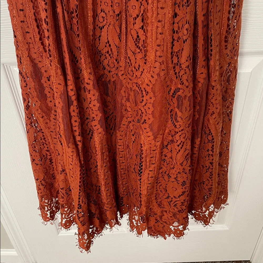 Free People Lace Midi Dress - Rust - Picture 3 of 14